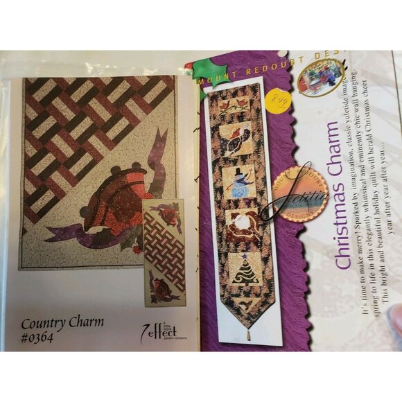 Quilt Pattern Lot 15 Christmas Wall Hanging Cardholder Table Runner Radley House - Picture 10 of 16